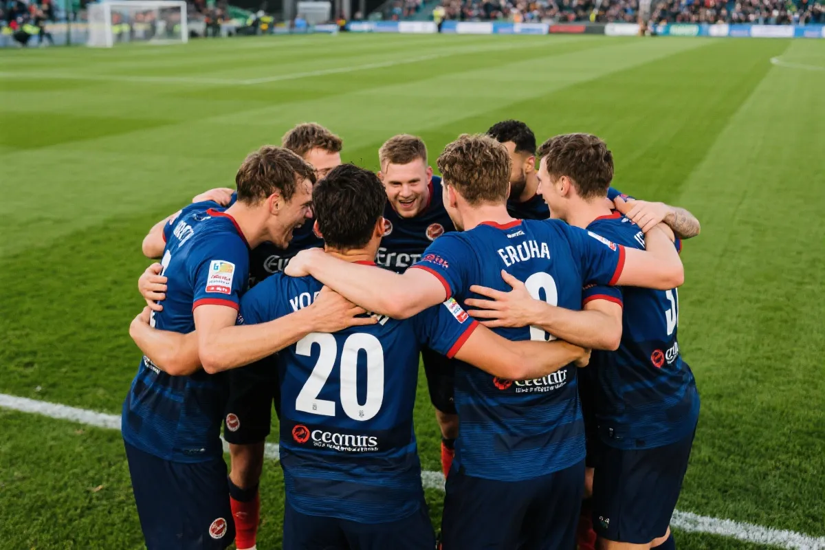 赛场氛围与团队庆祝